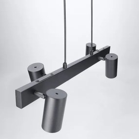 Brilagi - Lustră suspendată pe cablu SELE 4xGU10/30W/230V, neagră
