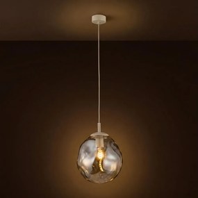 Brilagi - Lustră suspendată pe cablu VULCANO 1xE27/15W/230V, diam. 25 cm, bej/bej fumuriu