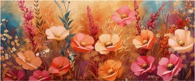 Tablou - Flori de pajiște, pictură (120x50 cm)