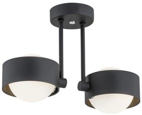 Plafoniera cu 2 spoturi design minimalist Massimo plus negru
