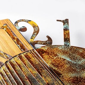 Ceas de perete 58x58 cm 1xAA lemn/metal