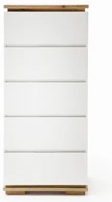 Comodă ARVI albă/stejar