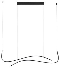 Lustra neagra liniara cu iluminat LED CCT BRIO