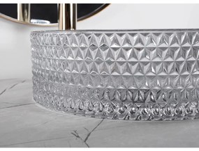 Rea Cristal lavoar 35.5x35.5 cm rotund de blat gri piatra REA-U9615