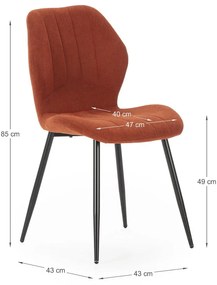 Scaune de dining cărămizii 4 buc. Milu – Marckeric