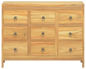 340739 vidaXL Comodă cu sertare, 80x30x55 cm, lemn masiv tec