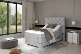 Pat lemn masiv Tapițat Chloe Personalizabil 90x200cm Reglabil Electric