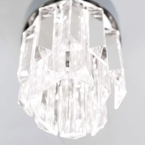 Plafoniera cu cristal K9 design elegant PRISM crom