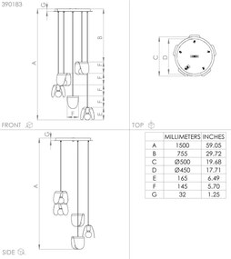 Lustră pe cablu Eglo 390183 SERENARA 5xE27/40W/230V negru/auriu