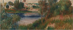 Tablou - Auguste Renoir, Landscape at Vetheuil, reproducere (120x50 cm)