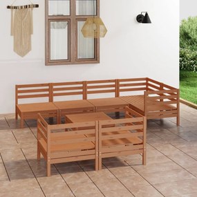 3082922 vidaXL Set mobilier de grădină, 8 piese, maro miere, lemn masiv de pin