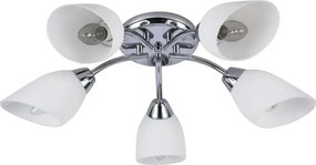 Lustră aplicată PORTOS, 5 x E14, 10 W, 230 V, crom lucios