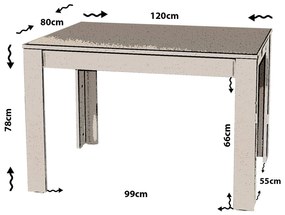 Masă sufragerie Signal 120 (pentru 4 persoane) (Stejar) . 1102578