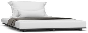 824572 vidaXL Cadru de pat, negru, 140x200 cm, lemn masiv de pin
