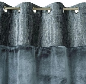 Perdea decorativă unică, decorată cu imprimeu argintiu Lungime: 250 cm