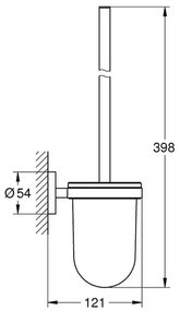 Perie WC Grohe Essentials antracit lucios Hard Graphite