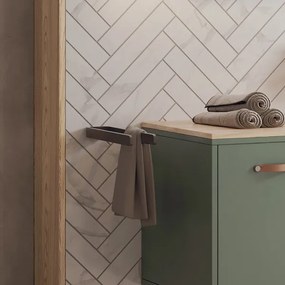 Suport de perete pentru prosoape NIMCO MAC 29098-90 MAYA 37 cm negru mat