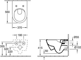 Vas WC suspendat + capac WC SUBWAY + plăcuță de comandă + modul incastrat + garnitură