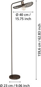 Eglo 44127 - Lampă de podea SWABY 1xE27/60W/230V bronz