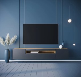 MEBLINE Comodă TV DONE 200 Stejar Artisan / Negru