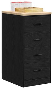 vidaXL Dulap depozitare garaj negru 40x51x85 cm lemn masiv de pin