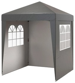 Outsunny Tonelă barnum de grădină pop-up pliabil reglabil în înălțime protecție UV 30+ 3 pereți laterali gri | Aosom Romania