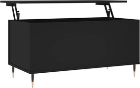 vidaXL Măsuță de cafea, negru, 90x44,5x45 cm, lemn compozit