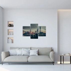 Tablou cu orașul în amurg (90x60 cm)