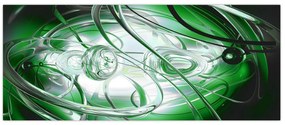 Tabloul abstract verde (120x50 cm)