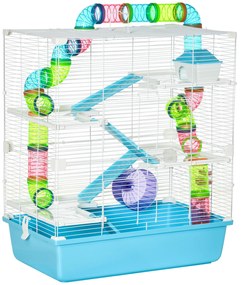 Cusca pentru hamsteri PawHut, refugiu pe 5 niveluri, 59cmx36cmx69cm | Aosom Romania