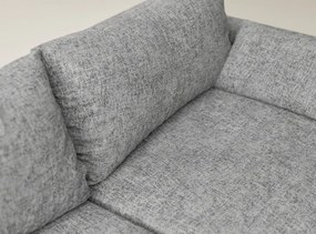 Colțar gri extensibil/cu spațiu de depozitare cu tapițerie din chenille (cu colț pe partea stângă/cu șezlong) Leon – Maison de Rêve