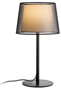 Lampa ESPLANADE de masa negru transparent/alb crom 230V E27 42W
