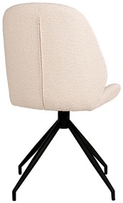 Monte Carlo scaun pivotant de luat masa ecobleather alb