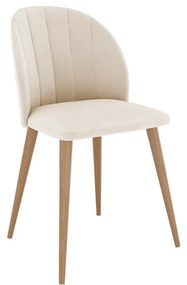 Scaun de sufragerie Sisi (natural + crem). 1069975