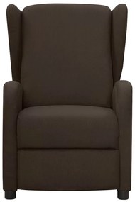 342306 vidaXL Fotoliu rabatabil, maro închis, material textil