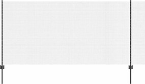 vidaXL Gard cu Stâlp Gri 1,2 x 10 m Oțel și PVC