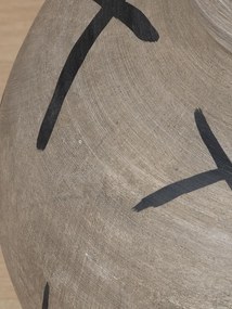 Vas decorativ din teracotta cu motive tribale, H83 cm , "Ritual"