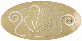 Panou decorativ auriu din metal, 120x2x60 cm, Nativity-A Mauro Ferretti
