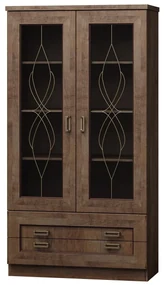 Vitrină sticlată Nyssa N8 (stejar lefkas). 1058242