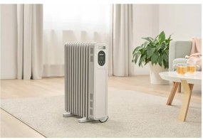 Sencor - Radiator electric cu ulei, 11 elemente, 1000/2300 W, 230 V, alb + telecomandă