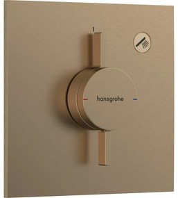 Baterie dus incastrata bronz periat Hansgrohe DuoTurn E 1 functie