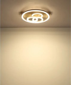 Globo 48040-40SA-LED Plafonieră dimabilă DARRYL I LED/40W/230V dim.: 35 x 33 cm bej + telecomandă