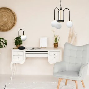 Lustră pe lanț CAMBRIDGE 3xE14/60W/230V neagră/alamă