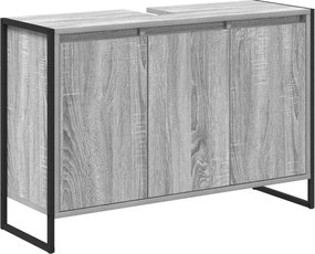 vidaXL Dulap de Baie cu ușă Gri Sonoma 90 x 30 x 60 cm Lemn compozit