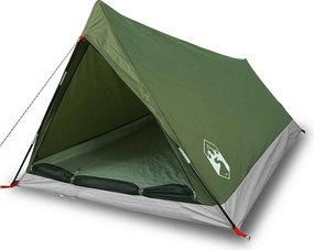 vidaXL Cort de camping pentru 2 persoane, verde măsliniu, impermeabil