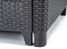 Set mobilier de grădină Claire Balcony cu masă Orlando, grafit