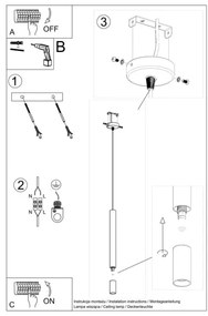 Lustră pe cablu VIZIER 1xG9/12W/230V albă Sollux SL.0957