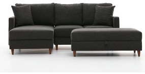 Colțar gri antracit (colț pe partea stângă ) Eva – Balcab Home