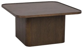 Măsuță de cafea maro închis cu aspect de lemn de stejar ø 80 cm Sullivan – Rowico