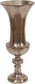 Vază din aluminiu, argintiu, finisaj nichelat, 58 x 24 cm, „Delphine”